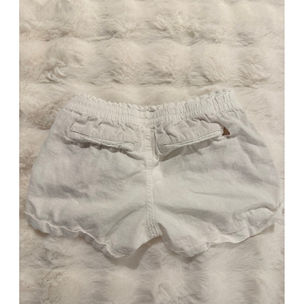 Old Navy Womens White Linen Blend Elastic Waist Drawstring Shorts XS